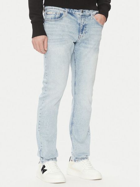 Calvin Klein Jeans Jeansy J30J327155 Niebieski Slim Fit. Niebieskie jeansy męskie Calvin Klein Jeans, bez wzorów, z bawełny. Za 249.99 zł.