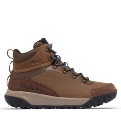 Trekkingi Columbia. Brązowe buty trekkingowe męskie Columbia, bez wzorów, sportowe, bez obcasa, bez zapięcia. Za 479.99 zł.