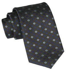 Męski Krawat Angelo di Monti - Brązowy w Grochy. Brązowe krawaty i muchy męskie Angelo di Monti, bez wzorów, z tkaniny, eleganckie. Za 45.00 zł.