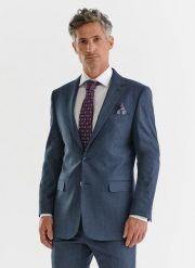 PAKO LORENTE – Granatowa marynarka garniturowa w pepitkę. Marynarki męskie Pako Lorente, bez wzorów. Za 699.99 zł.