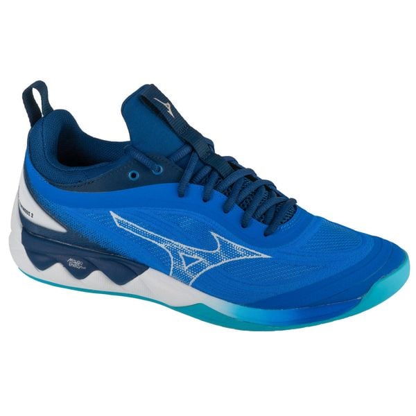 Buty halowe Mizuno Wave Luminous. Białe buty do biegania męskie Mizuno, bez wzorów, bez zapięcia, do biegania, mizuno wave. Za 549.99 zł.