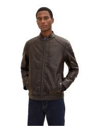 Tom Tailor Kurtka z imitacji skóry 1026337 Brązowy. Brązowe kurtki męskie Tom Tailor, m, bez wzorów, ze skóry, bez ramiączek, bez kaptura. Za 219.99 zł.