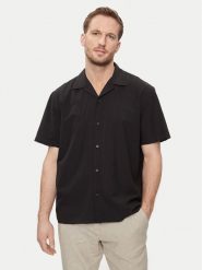 Selected Homme Koszula New Linen 16092978 Czarny Relaxed Fit. Czarne koszule męskie Selected Homme, l, bez wzorów, z bawełny, bez kołnierzyka, bez ramiączek. Za 109.99 zł.