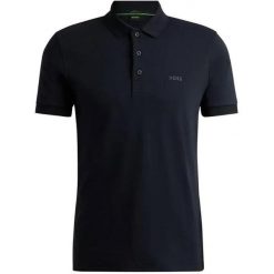 Polo BOSS Paule BLU (50538100-402). Czarne koszulki polo męskie Boss, m, bez wzorów, sportowe, bez kołnierzyka, bez ramiączek. Za 309.00 zł.