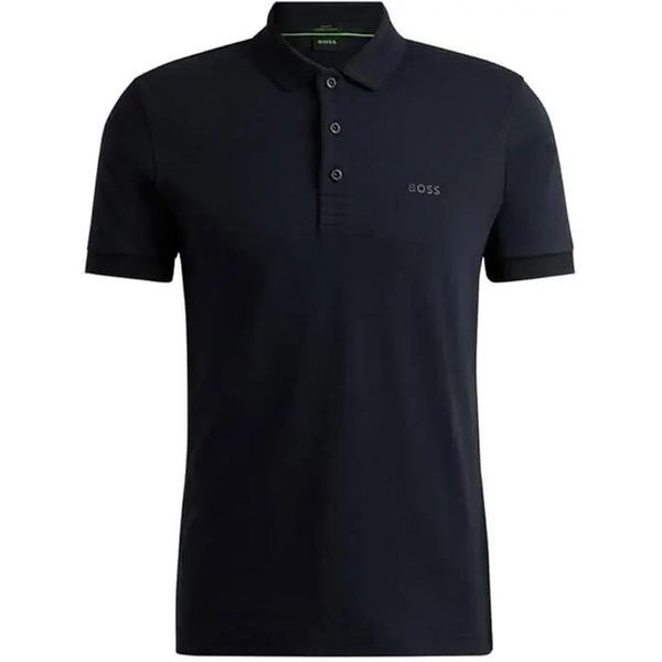 Polo BOSS Paule BLU (50538100-402). Czarne koszulki polo męskie Boss, m, bez wzorów, sportowe, bez kołnierzyka, bez ramiączek. Za 309.00 zł.
