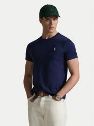 Polo Ralph Lauren T-Shirt 710671438525 Granatowy Slim Fit. Niebieskie koszulki polo męskie Polo Ralph Lauren, m, bez wzorów, z bawełny, bez kołnierzyka, bez ramiączek. Za 359.99 zł.