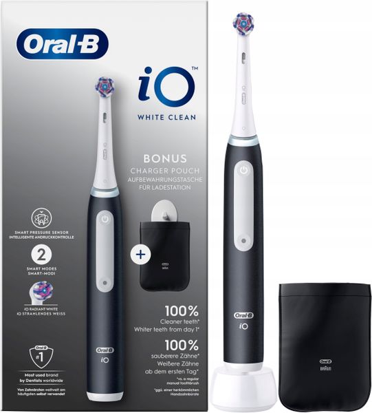 Szczoteczka magnetyczna ORAL-B iO3 White Clean Czarny Czarny (8700216117753). Białe szczoteczki elektryczne ORAL-B. Za 309.20 zł.
