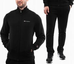 Dres męski Champion czarny 220288 KK001 S. Czarne komplety dresowe męskie Chappi, bez wzorów, z dresówki, bez ramiączek, bez kaptura. Za 227.99 zł.