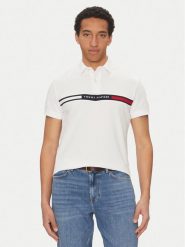 Tommy Hilfiger Polo Chest Insert MW0MW38130 Biały Regular Fit. Białe koszulki polo męskie Tommy Hilfiger, l, bez wzorów, z bawełny, bez kołnierzyka, bez ramiączek. Za 229.99 zł.
