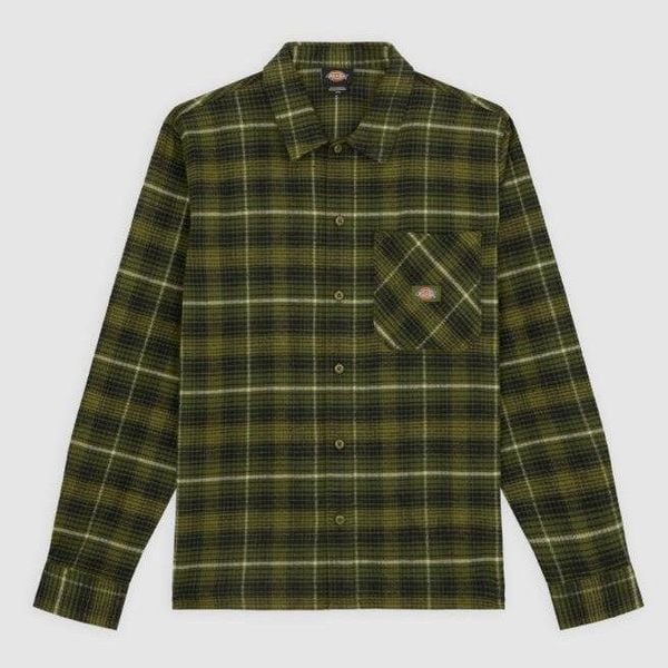 Koszula Dickies Forest Check Cypress. Zielone koszule męskie Dickies, m, bez wzorów, bez kołnierzyka, bez ramiączek. W wyprzedaży za 251.80 zł.