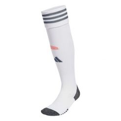 Getry FC Bayern 25/26 Away. Białe legginsy męskie ADIDAS, bez wzorów, do piłki nożnej. Za 99.95 zł.