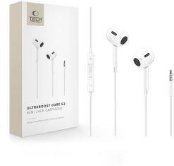 TECH-PROTECT ULTRABOOST MINI JACK EARPHONE CORE G2 WHITE. Białe słuchawki douszne TECH-PROTECT. Za 28.97 zł.