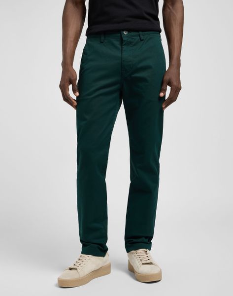 MESKIE SPODNIE LEE REGULAR CHINO JADE FOREST 112370607. Eleganckie spodnie męskie Lee, bez wzorów, z materiału. Za 219.99 zł.