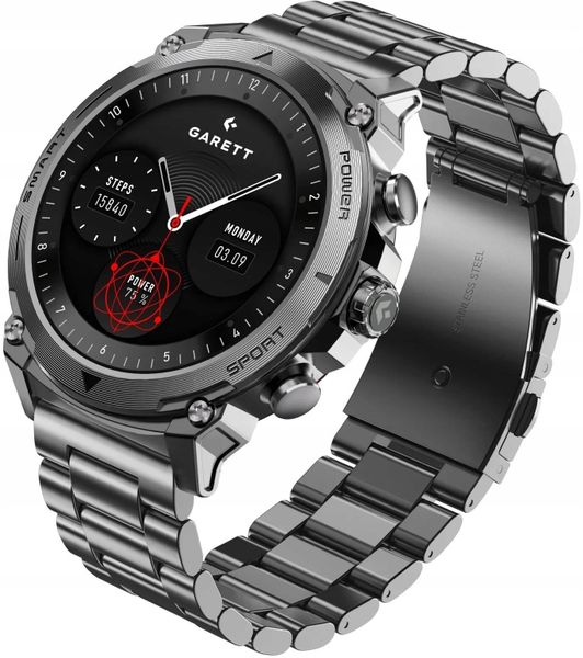 Smartwatch Garett Atom Grafitowy (5904238486863). Szare zegarki smartwatch GARETT. Za 339.60 zł.