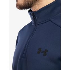 Bluza bez kaptura męska Under Armour Armour Fleece 1/4 Zip. Niebieskie bluzy nierozpinane męskie Under Armour, m, bez wzorów, sportowe, bez ramiączek, bez kaptura. Za 252.95 zł.