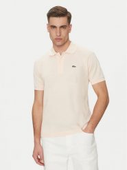 Lacoste Polo L1212 Beżowy Regular Fit. Brązowe koszulki polo męskie Lacoste, l, bez wzorów, z bawełny, bez kołnierzyka, bez ramiączek. Za 259.99 zł.