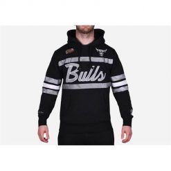 Bluza sportowa męska Mitchell & Ness Chicago Bulls. Czarne bluzy nierozpinane męskie Mitchell & Ness, l, bez wzorów, z kapturem. Za 668.00 zł.
