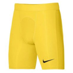 Męskie Spodenki Kompresyjne Pro Strike DriFIT. Żółte szorty sportowe męskie Nike, bez wzorów, sportowe. Za 147.99 zł.