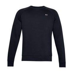Bluza fitness męska Under Armour Rival Fleece Crew. Czarne bluzy nierozpinane męskie Under Armour, m, bez wzorów, sportowe, bez ramiączek, bez kaptura. Za 180.76 zł.