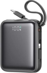 Mini PowerBank Joyroom JR-PBF27 22.5W z podwójnym kablem 10000mAh (czarny). Czarne powerbanki Joyroom. Za 75.52 zł.