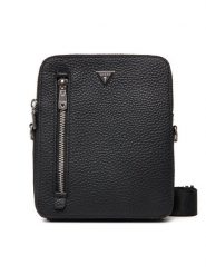 Guess Saszetka HMTOGR P5218 Czarny. Czarne saszetki męskie Guess, z aplikacjami, ze skóry. Za 259.99 zł.