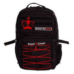 Wielokolorowy plecak Spartan Crown w kolorze czarnym. Czarne plecaki męskie BLACK CROWN, bez wzorów. Za 329.99 zł.