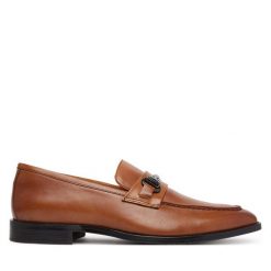 Półbuty Aldo. Brązowe eleganckie półbuty męskie Aldo, wizytowe, bez obcasa, bez zapięcia. Za 479.99 zł.
