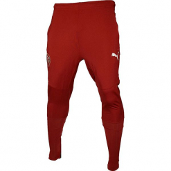 Spodnie sportowe "FC Arsenal" w kolorze czerwonym. Czerwone spodnie dresowe męskie Puma, z materiału. W wyprzedaży za 136.95 zł.