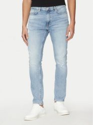 HUGO Jeansy Zane 50529117 Niebieski Extra Slim Fit. Niebieskie jeansy męskie Hugo, bez wzorów, z bawełny. Za 319.99 zł.