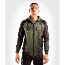 Bluza sportowa męska VENUM UFC Authentic Fight Week Zip. Czarne bluzy bez kaptura męskie UFC, m, bez wzorów, bez kaptura. Za 409.00 zł.