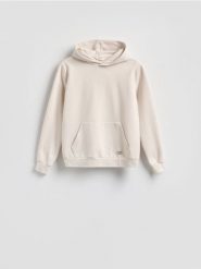 Bluza z kapturem - beżowy. Brązowe bluzy z kapturem męskie Reserved, l, bez wzorów, z bawełny, z kapturem. Za 119.99 zł.
