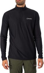 Bluza Berghaus 24/7 Tech Tee LS HZ - jet black. Czarne bluzy nierozpinane męskie Berghaus, m, bez wzorów, bez ramiączek, bez kaptura. Za 203.43 zł.