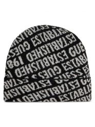 Guess Czapka M1BZ02 Z2VX2 Czarny. Czarne czapki męskie Guess, na zimę, z aplikacjami, z materiału. Za 179.99 zł.