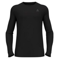 Bluza termoaktywna męska Odlo Merino 260 BL Top Crew Neck LS. Czarne bielizna termoaktywna męska Odlo, l, bez wzorów, bez ramiączek, do biegania. Za 392.99 zł.