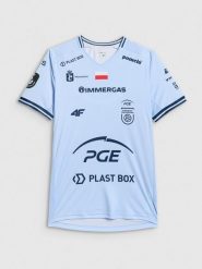 4F Koszulka meczowa replika domowa z sezonu 2025/26 męska 4F x Projekt Warszawa - niebieska L. Niebieskie t-shirty sportowe męskie 4f, l, bez wzorów, z dzianiny, sportowe, bez ramiączek. Za 189.99 zł.