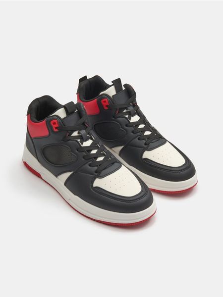 Trampki za kostkę - wielobarwny. Trampki męskie Sinsay, bez wzorów, za kostkę, bez zapięcia. Za 99.99 zł.