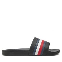Klapki Tommy Hilfiger. Czarne klapki i japonki męskie Tommy Hilfiger, bez wzorów. Za 129.99 zł.