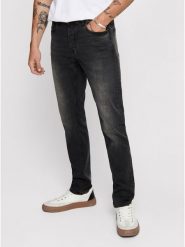 Only & Sons Jeansy Loom 22010447 Czarny Slim Fit. Czarne jeansy męskie Only & Sons, bez wzorów, z bawełny. Za 119.99 zł.