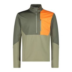 Bluza turystyczna męska CMP Zephyr. Zielone bluzy nierozpinane męskie CMP, l, bez wzorów, bez ramiączek, bez kaptura. Za 202.99 zł.