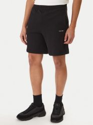 Calvin Klein Szorty sportowe Nano Logo LV04LF244G Czarny Regular Fit. Czarne szorty sportowe męskie Calvin Klein, bez wzorów, z bawełny, sportowe. Za 329.99 zł.