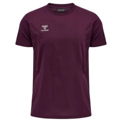 Bawełniana koszulka Hummel Move Grid. Fioletowe t-shirty sportowe męskie HUMMEL, s, bez wzorów, z bawełny, sportowe, bez ramiączek. Za 139.00 zł.