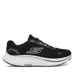 Buty do biegania Skechers. Czarne buty do biegania męskie Skechers, bez wzorów, bez zapięcia, do biegania. Za 259.99 zł.