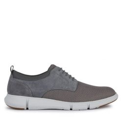 Półbuty Geox. Szare codzienne półbuty męskie Geox, bez wzorów, bez obcasa, bez zapięcia. Za 379.99 zł.