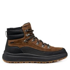Trekkingi Geox. Brązowe buty trekkingowe męskie Geox, bez wzorów, bez zapięcia, trekkingowe. Za 509.99 zł.