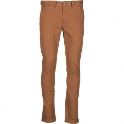 Spodnie chino - Slim fit - w kolorze brązowym. Brązowe eleganckie spodnie męskie Ben Sherman, z aplikacjami, z materiału. W wyprzedaży za 173.95 zł.