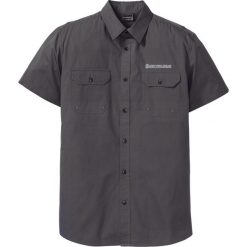 Koszula z krótkim rękawem z odblaskowymi elementami Slim Fit bonprix antracytowy. Koszule męskie bonprix. Za 37.99 zł.