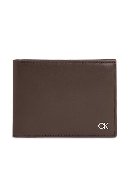 Calvin Klein Portfel Metal Ck K50K511689 Czarny. Czarne portfele męskie Calvin Klein, bez wzorów, ze skóry. Za 399.99 zł.