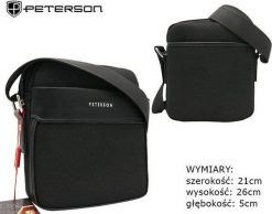 Peterson Torba męska na ramię z tkaniny poliuretanowej - Peterson NoSize. Torby męskie na ramię Peterson, bez wzorów, z tkaniny, na ramię. Za 178.95 zł.