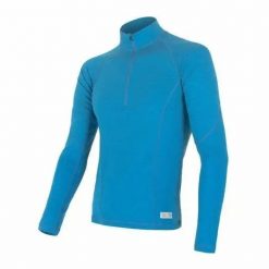 Bluza techniczna Sensor Merino DF Tee L/S Zip - blue. Niebieskie bielizna termoaktywna męska Smartwool, l, bez wzorów, bez ramiączek. Za 317.06 zł.