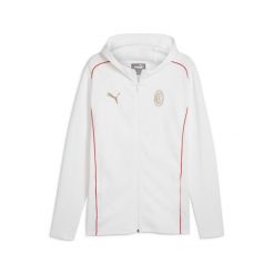Casualowa bluza dresowa Milan AC 2024/25. Białe bluzy nierozpinane męskie Puma, bez wzorów, z dresówki, sportowe, bez ramiączek, bez kaptura. W wyprzedaży za 297.00 zł.